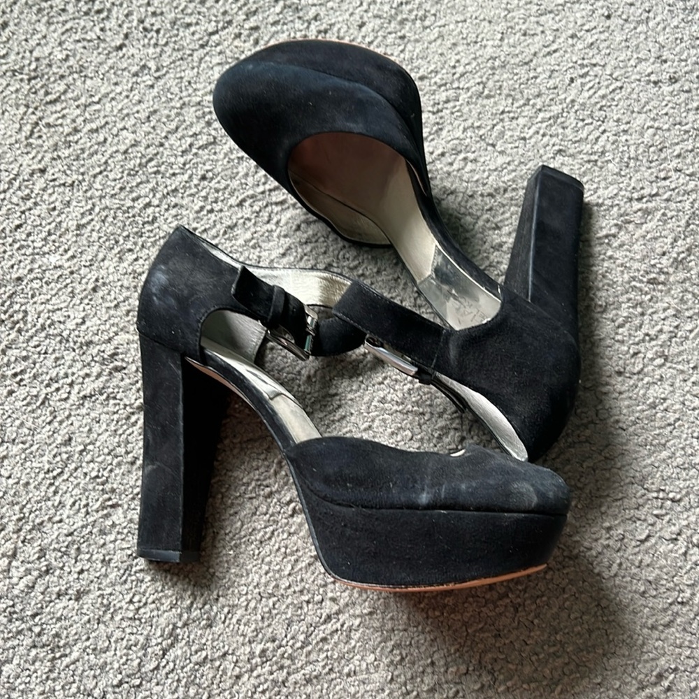 Michael Kors black suede heels size 6.5